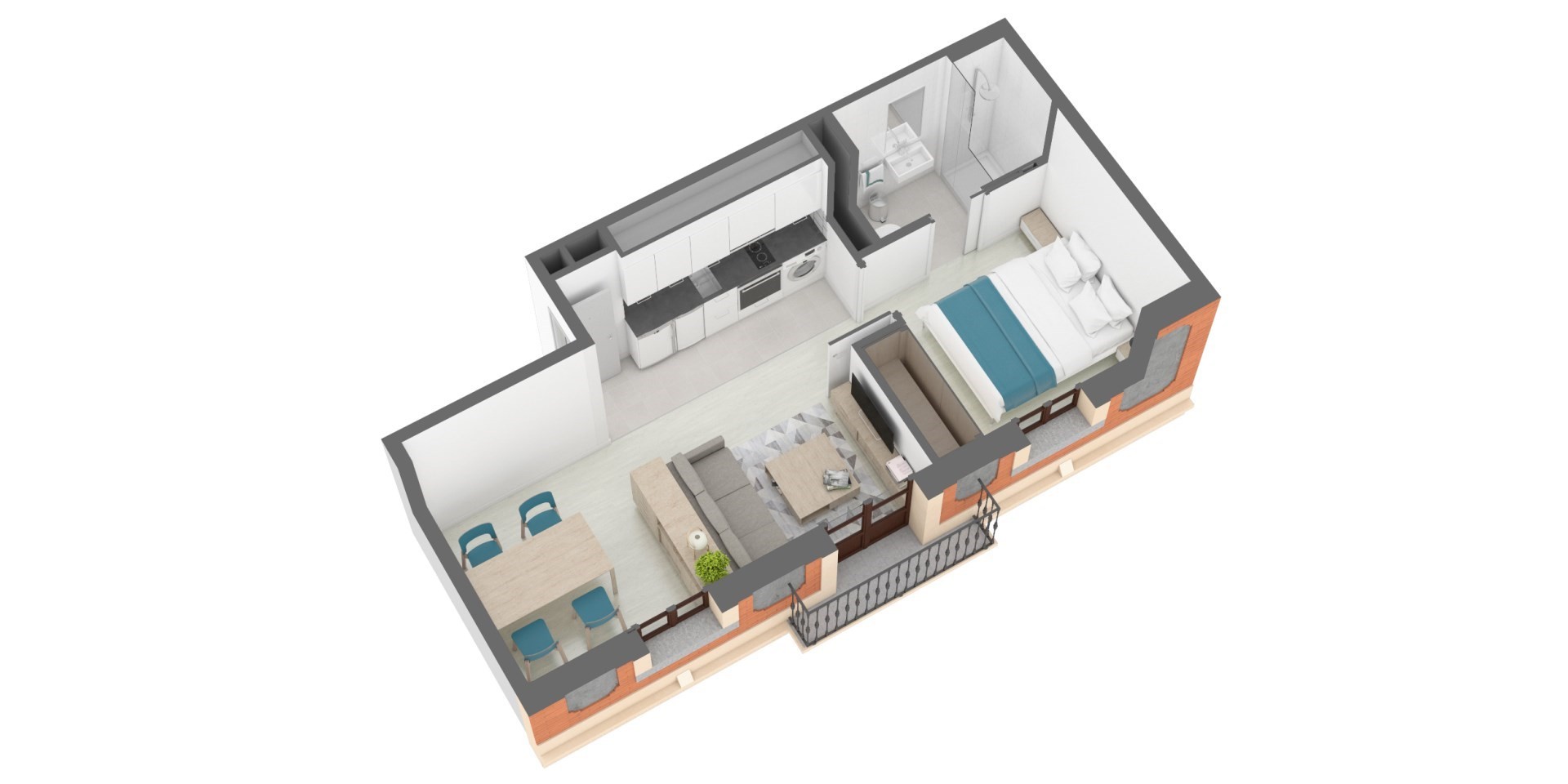 Plànol render porta 1